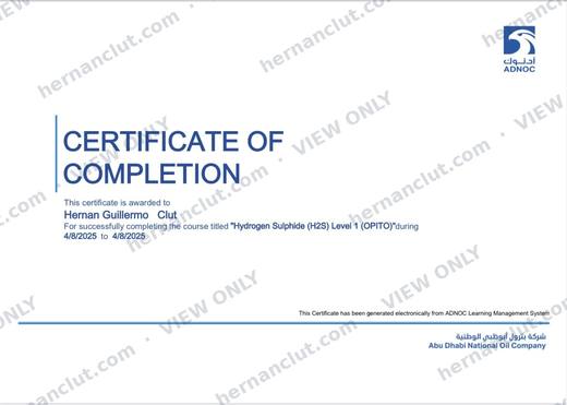 H2S Level 1 (OPITO)