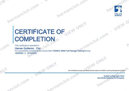 ADNOC WMS Full Package (PTW & isolations)
