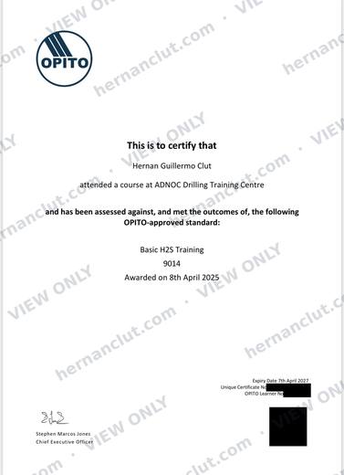 OPITO Basic H2S