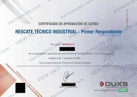 Industrial Technical Rescue – First Responder