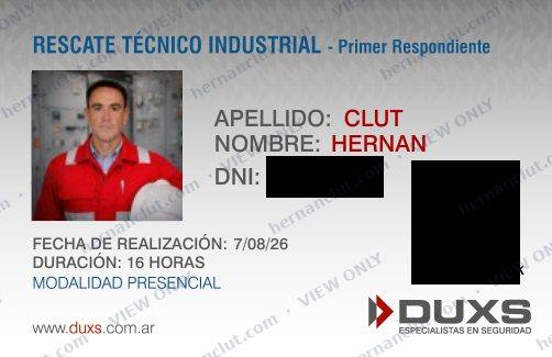 Industrial Rescue – Credential (front)